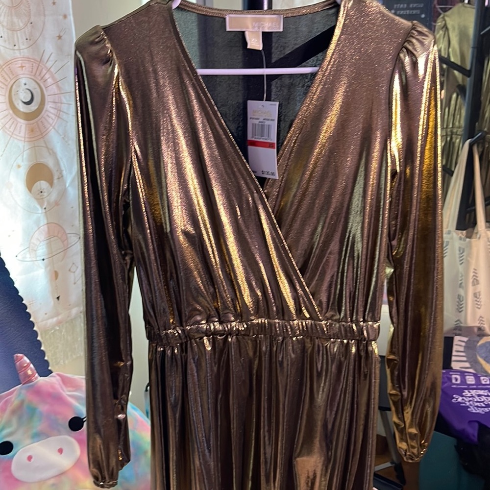 Gold Michael Kors Dress XS Super Sale Spring Dress